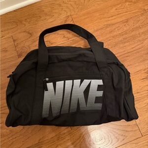 Nike Black and White Duffel Bag
